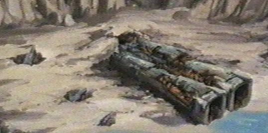 SDF-1 crashed on Macross Island